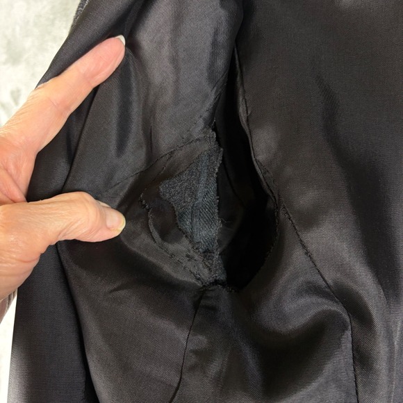 Christian Dior Womens Loro Piana Lambswool Peacoat Charcoal Gray Size 4 Luxury - Picture 10 of 16